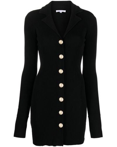 Patrizia Pepe Cardigan nervuré à boutons abeille - Noir