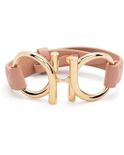 Ferragamo Pulsera con logo Gancini - Rosa