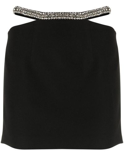 Loulou Malia Crystal-trim Miniskirt - Black