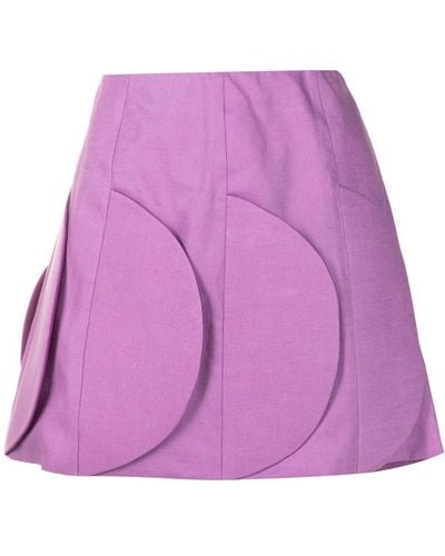Adriana Degreas Bubble Bar Mini Skirt - Purple