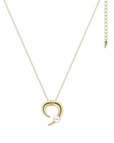 Tasaki 18kt Collection Line Danger Horn Gelbgold-Perlenkette - Mettallic