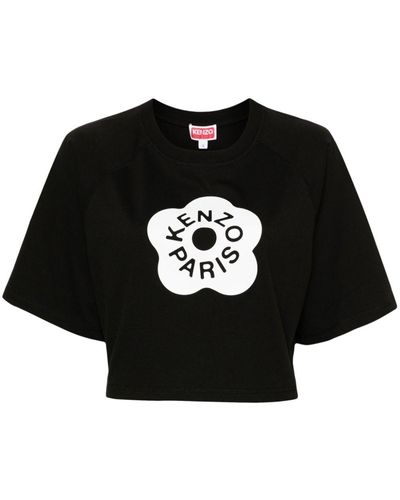 KENZO T-Shirt mit Boke Flower - Schwarz