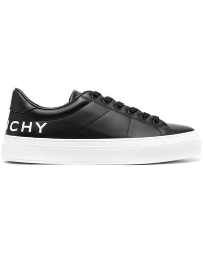 Givenchy Logo-print Leather Trainers - Black