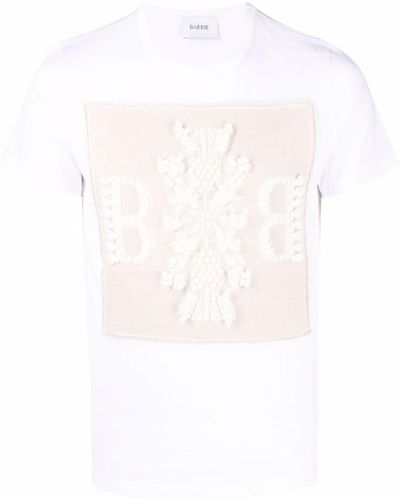 Barrie Camiseta con logo en relieve - Blanco