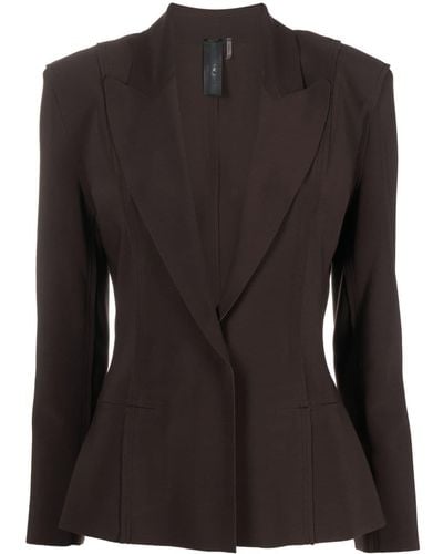 Norma Kamali Single-breasted Fitted Blazer - Black