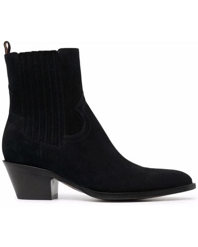 Buttero Block-heel Ankle Boots - Black