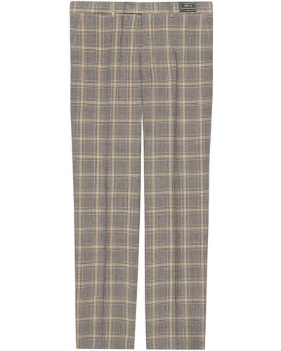 Gucci Prince Of Wales Tailored Pants - Grey