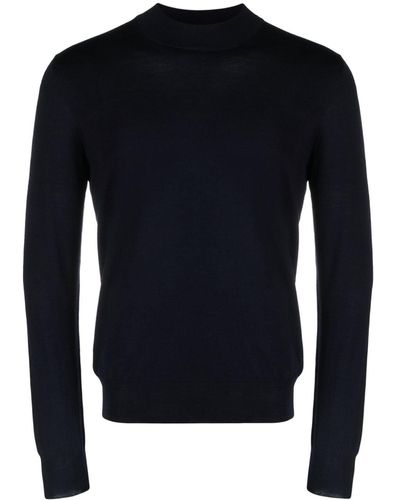Tagliatore Fine-knit Wool Sweater - Blue