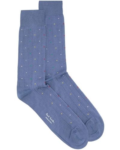 Paul Smith Polka-dot Mid-calf Socks - Blue