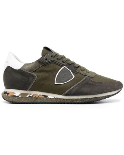 Philippe Model Trpx Running Leather Sneakers - Green