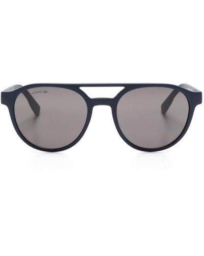 Lacoste Sonnenbrille mit rundem Gestell - Grau