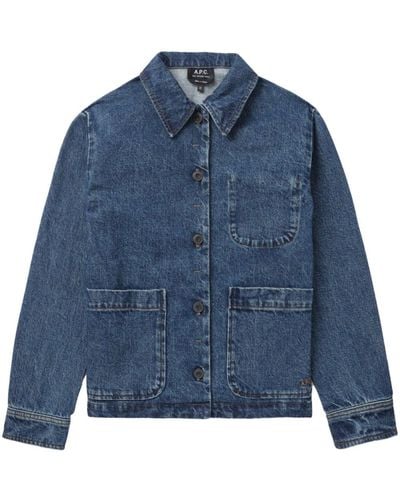 A.P.C. Denim Shirt Jacket Clothing - Blue