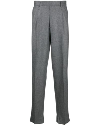 Zegna Pleated Wool Pants - Grey
