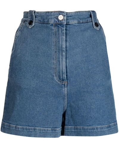 PS by Paul Smith High-waist Denim Shorts - Blue