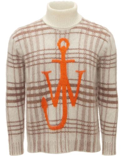 JW Anderson Logo-embroidered Crew-neck Sweater - Grey