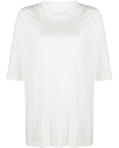 Zadig & Voltaire T-shirt en lin à manches courtes - Blanc