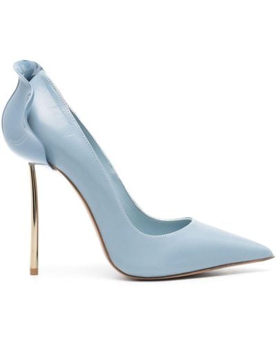 Le Silla Petalo 110mm Leather Court Shoes - Blue