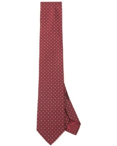 Ferragamo Silk-jacquard Tie - Purple