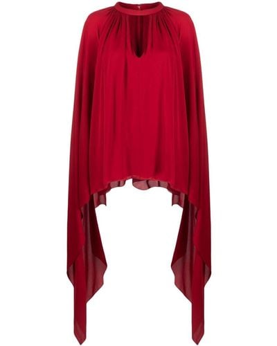 Elie Saab Blusa con ruches - Rosso