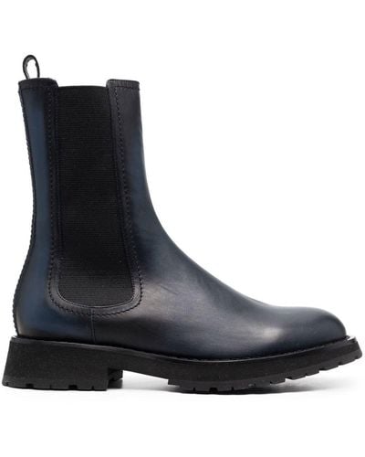 Alexander McQueen Elasticated Leather Boots - Black