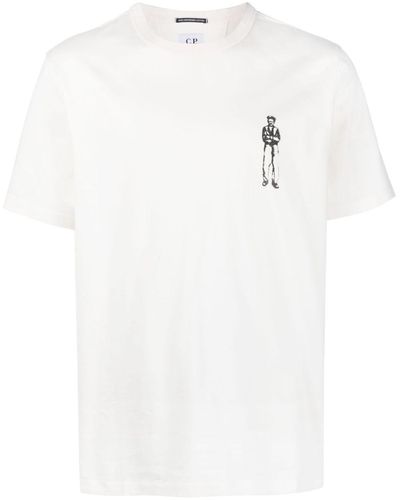 C.P. Company Logo-print Cotton T-shirt - White