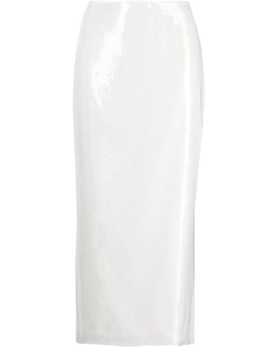 David Koma Sequin-embellished Midi Skirt - White