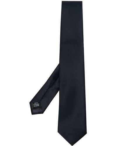 Tagliatore Cravate satinée à bout pointu - Bleu