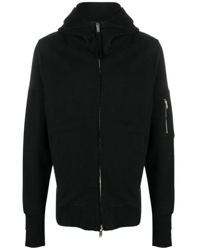Thom Krom Hooded Cotton Jacket - Black
