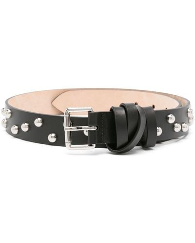Lanvin Studded Leather Belt - Black