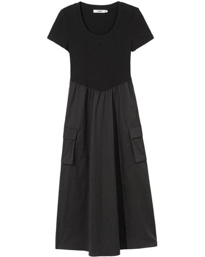 B+ AB Short-sleeve Cargo Dress - Black