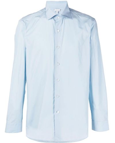 Caruso Katoenen Overhemd - Blauw