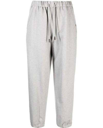 WOOYOUNGMI Tapered Drawstring Track Trousers - Grey