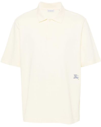 Burberry Poloshirt mit Ritteremblem - Weiß