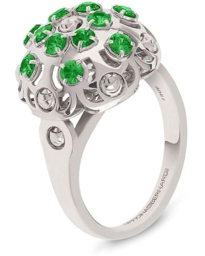 Officina Bernardi 18kt White Gold Damasco Emerald Ring - Metallic