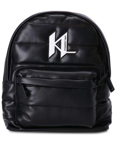 Karl Lagerfeld Gepolsterter K/Monogram Rucksack - Schwarz