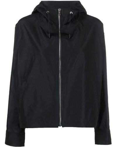 Yves Salomon Zip-up Hooded Jacket - Black