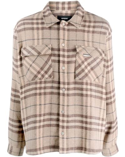 Represent Plaid-check Pattern Shirt - Natural