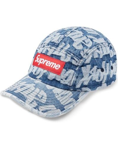 Supreme Baseballkappe mit Jacquardmuster - Blau