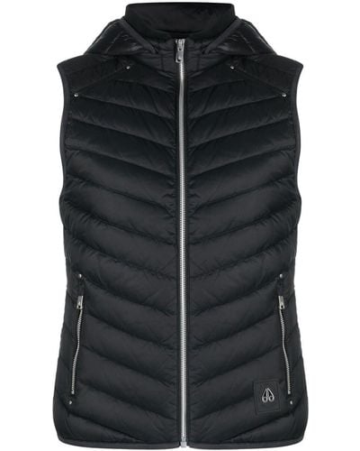 Moose Knuckles Chaleco Air Down acolchado - Negro