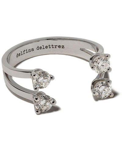 Delfina Delettrez 'Dots' Diamantring - Weiß