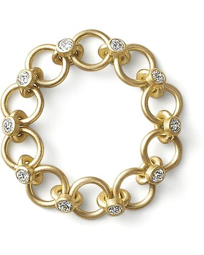 Shihara 18kt Yellow Gold Link 02 Diamond Ring - Metallic