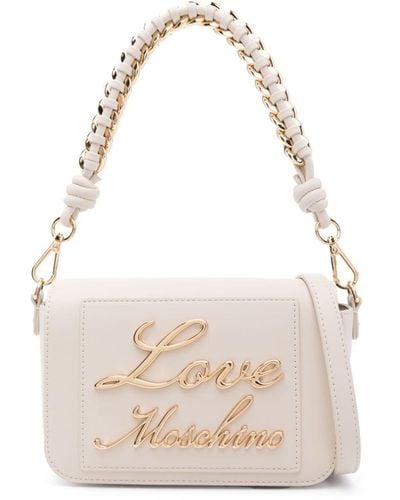 Love Moschino Bolso de hombro con letras del logo - Blanco