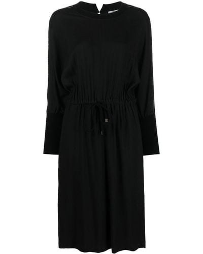 Peserico ドローストリング ドレス - ブラック