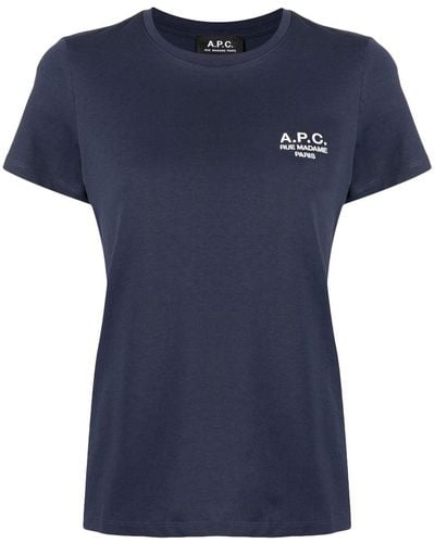 A.P.C. T-shirt Denise con stampa - Blu
