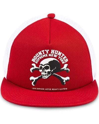 Supreme X Bounty Hunter 5-Bahnen-Baseballkappe mit Mesh - Rot