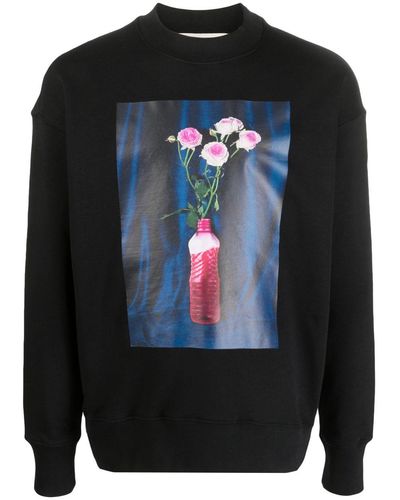 MSGM Sweater Met Print - Zwart