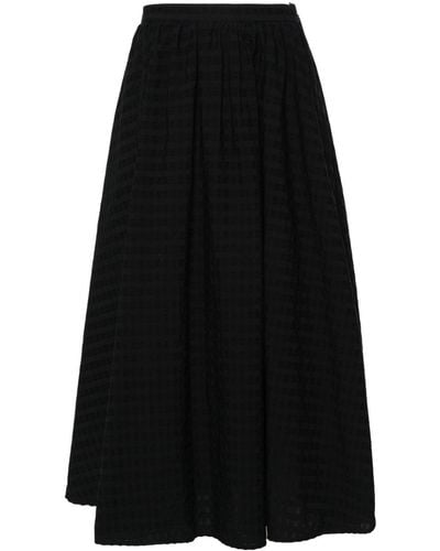 MSGM Seersucker-embellished Skirt - Black