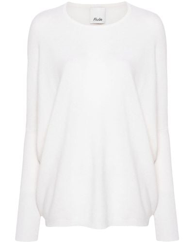 Allude Long-sleeve Jumper - White