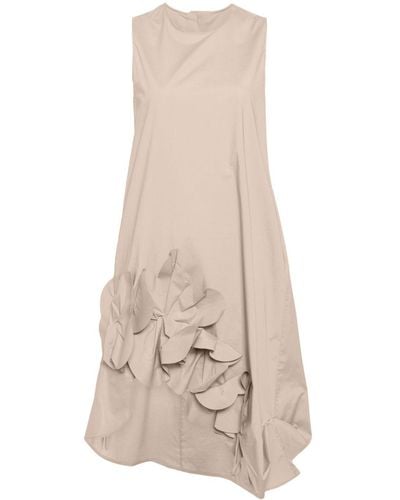 JNBY Flower-detailing Cotton-blend Dress - Natural
