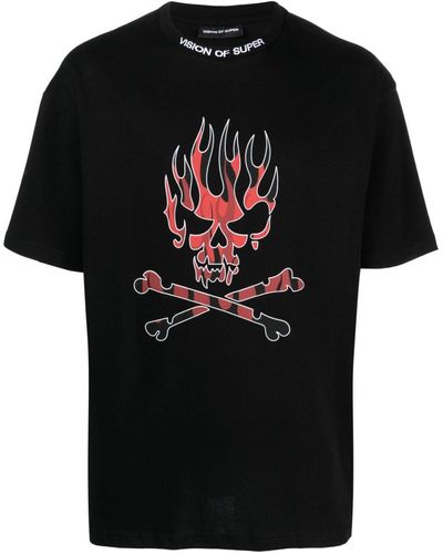 Vision Of Super T-Shirt mit Ghost Rider-Print - Schwarz